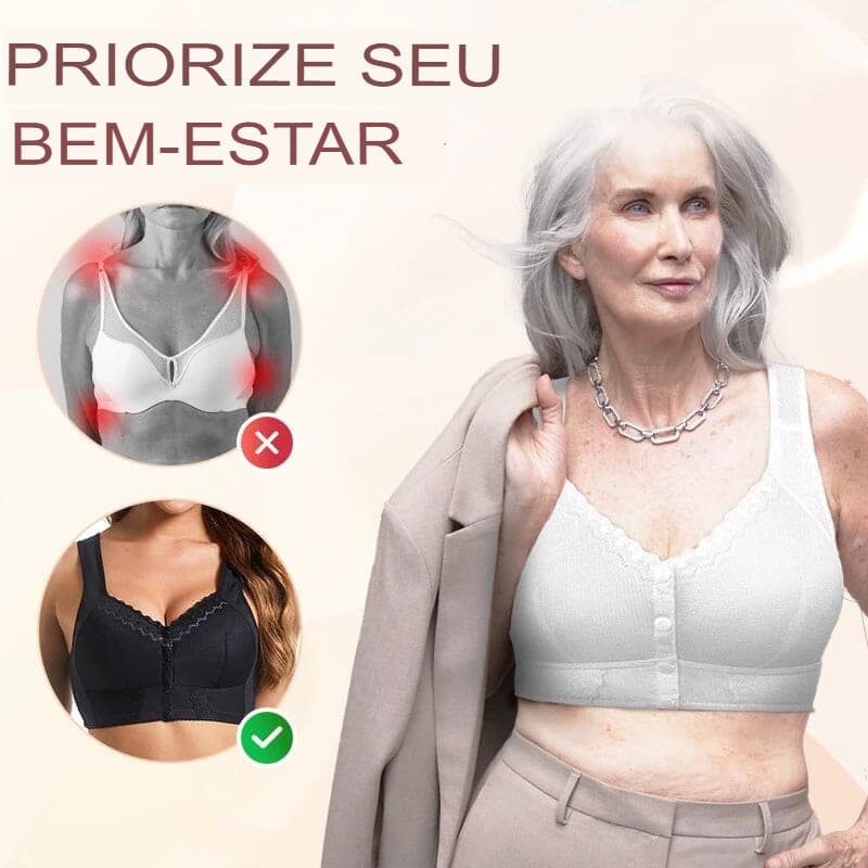 COMPRE 2 LEVE 3  | Sutiã respirável com fecho frontal