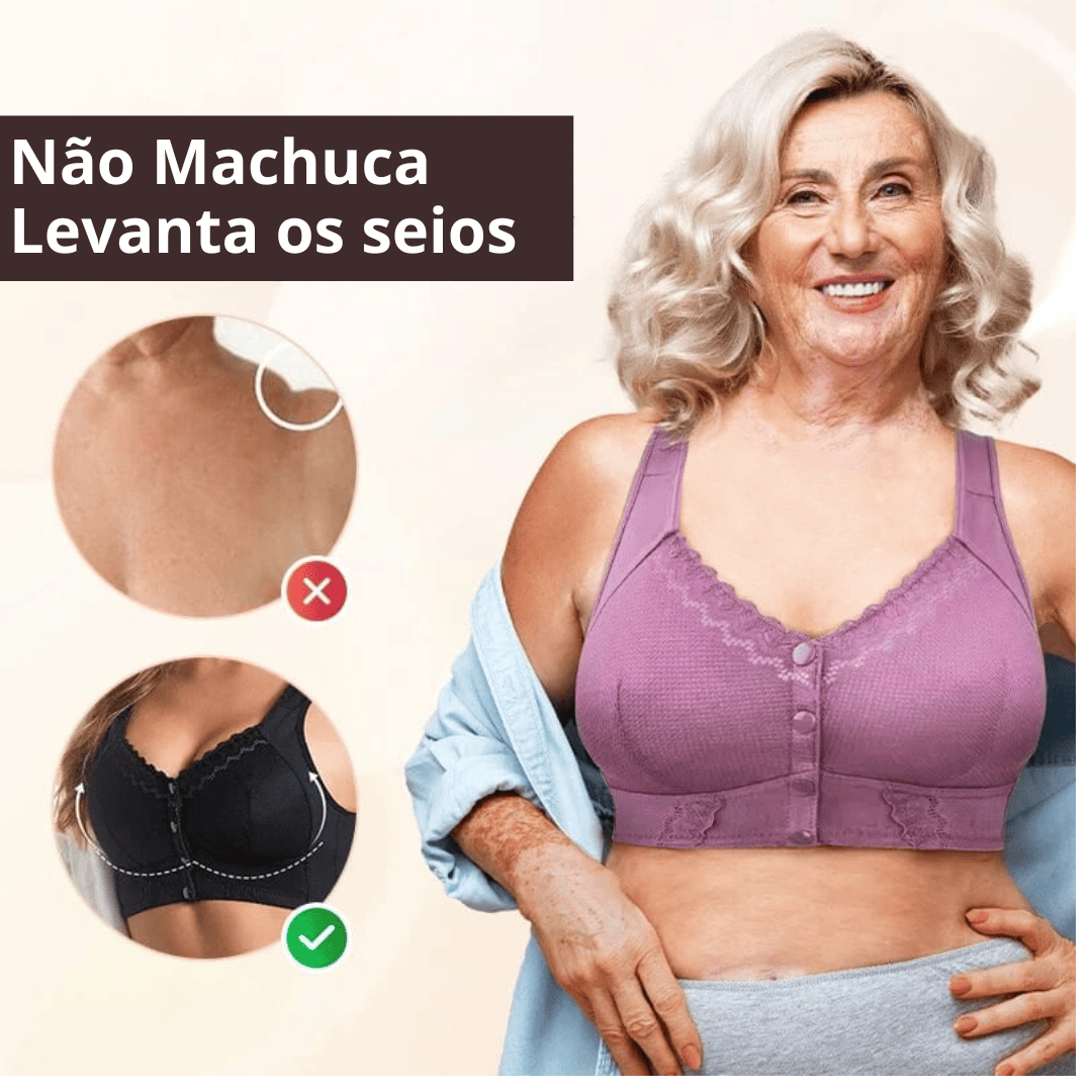 Sutiã respirável Deyse com fecho frontal