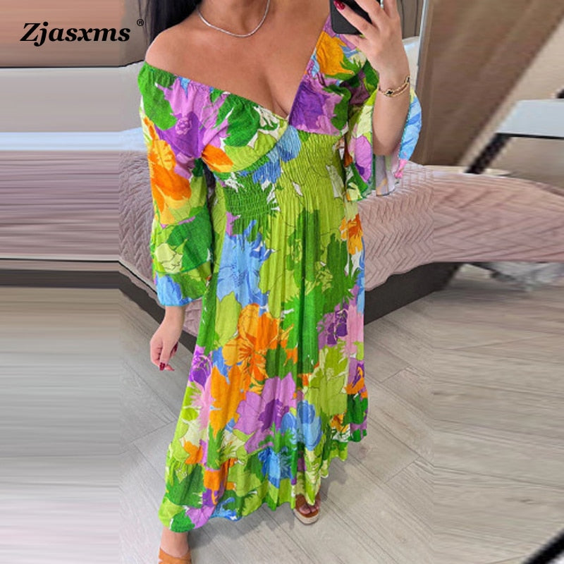 Beleza da natureza: vestido floral Duna com decote em V 2024