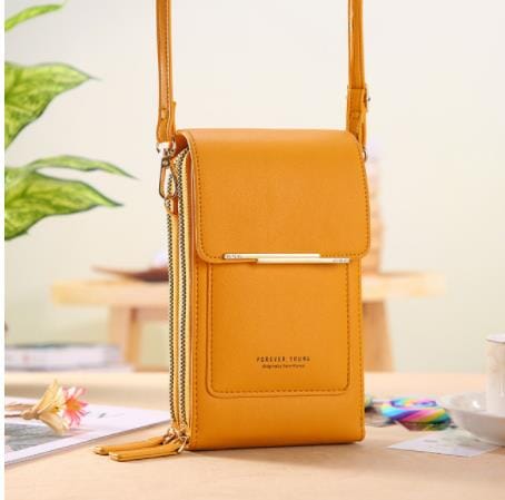 Bolsa de Couro Legítimo Forever Quality 2 em 1 | Versão 2022 | Último dia de Frete Grátis + Promoção 0 varejaoshopp Amarelo 