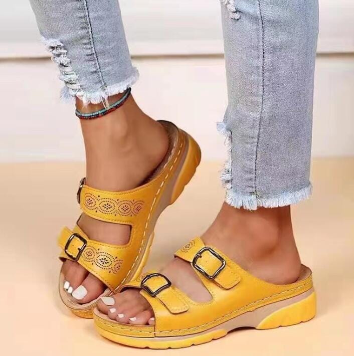 Sandália Ortopédica Slipper Confort - Conforto e Estilo loja Zene Amarelo 33 